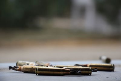 Close-up of bullet shells