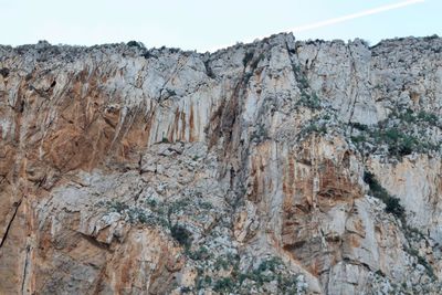 Low angle view of mountain against sky