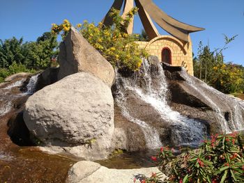 Built structure with trees in background