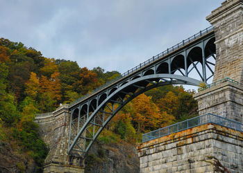Low angle view of bridge against sky