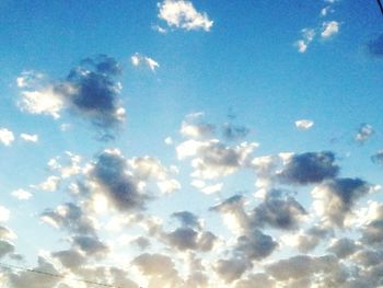 Low angle view of cloudy sky