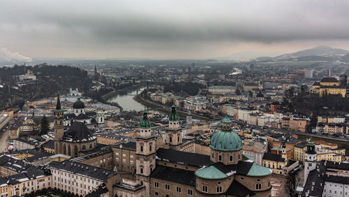 High angle view of cityscape