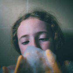 Close-up portrait of girl