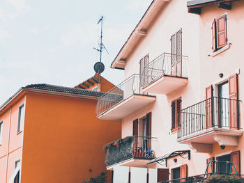 Low angle view of buildings against sky
