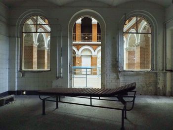 View of empty walkway