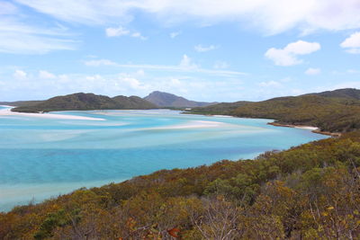 Shades of blue in hill inlet