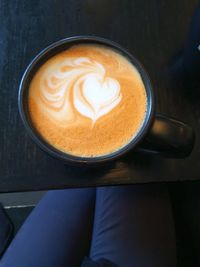 Close-up of cappuccino