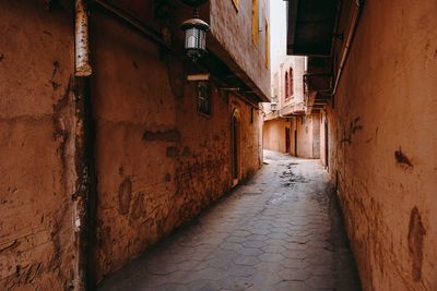 Empty corridor of abandoned building