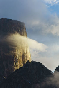 Alpenglow on mount asgard, akshayak pass, baffin island.