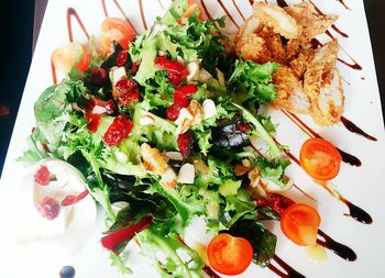 Close-up of salad in plate