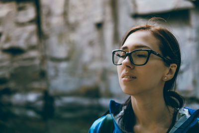 Young woman in eyeglasses