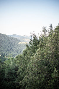 Scenic view of mountains against clear sky