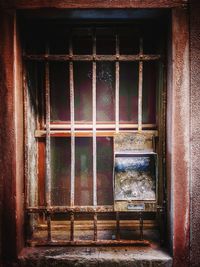 Window of old abandoned building