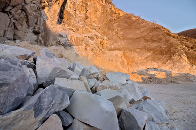 Scenic view of rocky mountains against sky