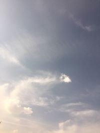 Low angle view of clouds in sky