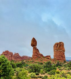 Rock formations against sky