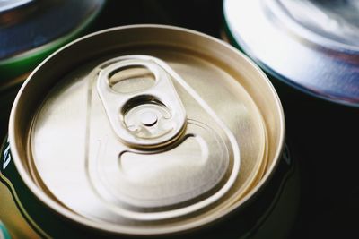 High angle view of empty coffee cup
