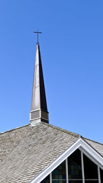 Holy cross for worship in a religious christian or catholic chapel 
