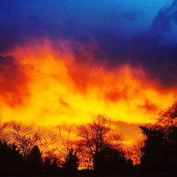 Low angle view of dramatic sky