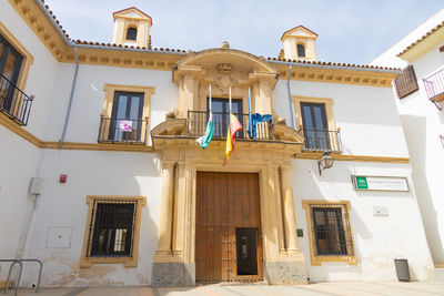 Low angle view of residential building