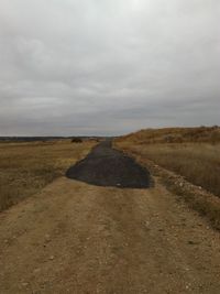 Surface level of road along countryside landscape