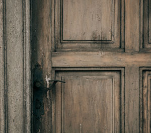 Close-up of old wooden door