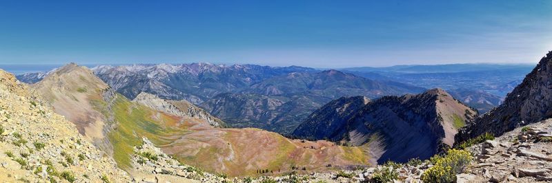 Timpanogos hiking trail landscape views in uinta wasatch cache national forest utah