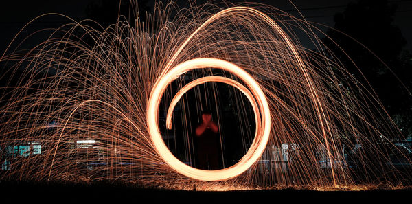 Light painting at night