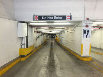 Parking garage interior