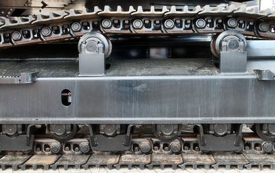 Close-up of caterpillar track