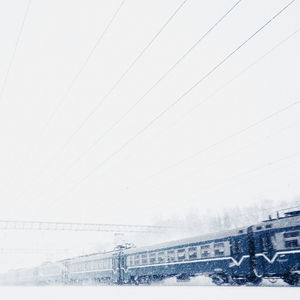 Scenic view of snow against clear sky