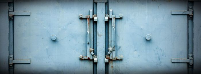 Close-up of closed door