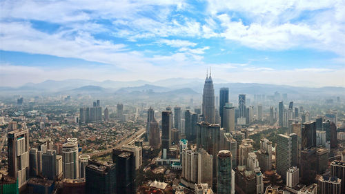 Aerial view of buildings in city