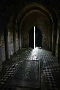 Empty corridor of tunnel