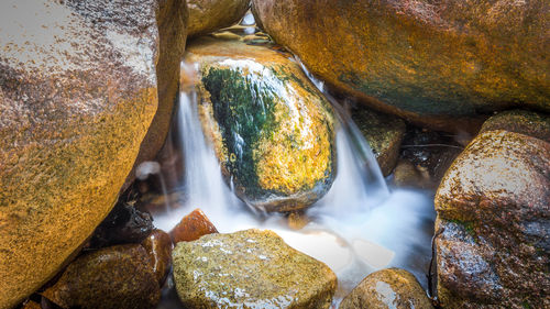 Scenic view of waterfall