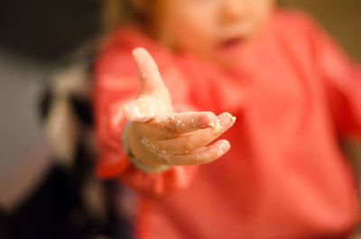 Close-up of human hand