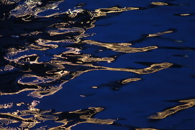 High angle view of reflection in water