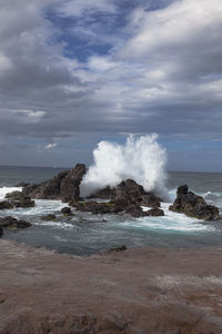 Scenic view of sea against sky