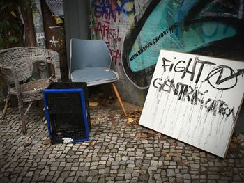 View of empty chairs