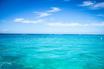 View of sea against cloudy sky