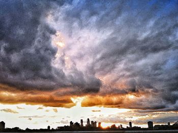 Scenic view of cloudy sky during sunset