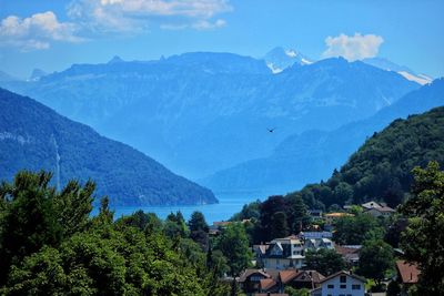 Valley of spiez in switzerland 