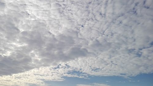 Low angle view of clouds in sky