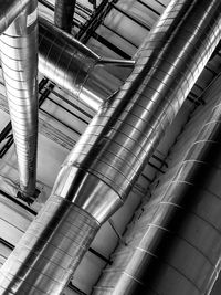 Low angle view of escalator