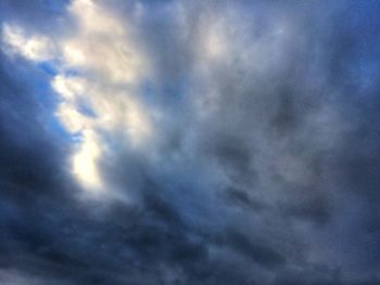 Low angle view of storm clouds in sky