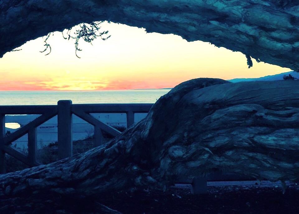 VIEW OF SEA AT SUNSET