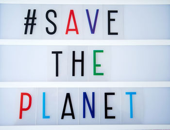 Close-up of text on white background