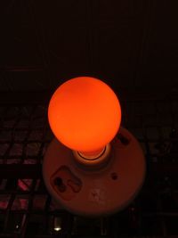 Close-up of illuminated lamp