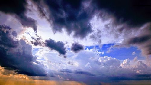 Low angle view of clouds in sky