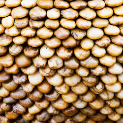 Full frame shot of bread for sale at market